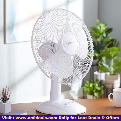 Amazonbasics High Speed Table Fan For Cooling With Automatic Oscillation