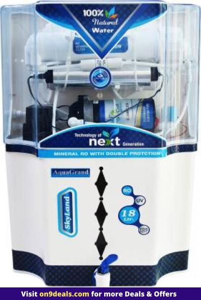 Aquagrand SkyLand 18 Ltr RO + UV + UF + TDS Water Purifier 18 L RO + UV + UF + TDS Water Purifier