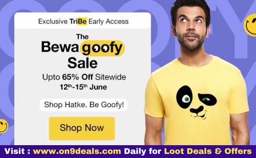 Bewakoof - The Bewagoofy Sale Upto 65% Discount Sitewide |12th-15th June
