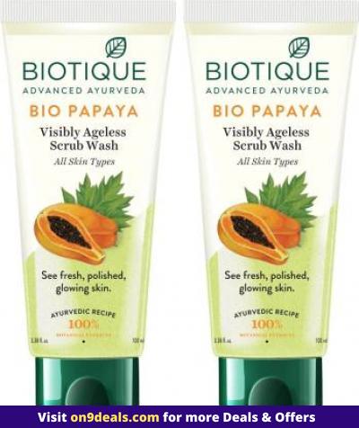 BIOTIQUE BIO Papaya Exfoliating 100 ml X2 Face Wash