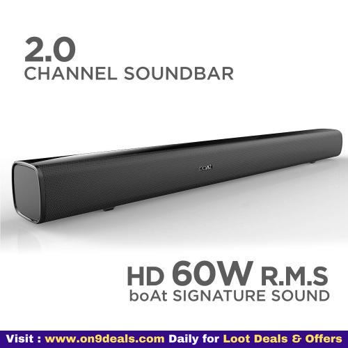 boAt AAVANTE BAR 1160 60W Bluetooth Soundbar with 2.0 Channel boAt Signature Sound