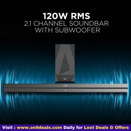boAt Aavante Bar 1500 2.1 Channel Home Theatre Soundbar with 120W boAt Signature Sound Subwoofe