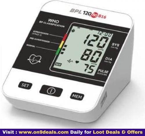BPL Medical Technologies Automatic Blood Pressure Monitor BPL120/80 B16