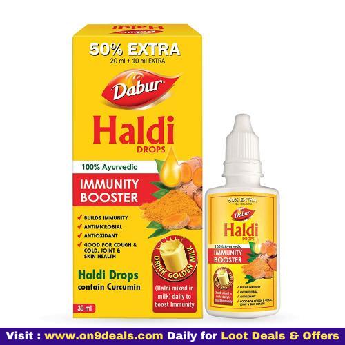 DABUR Haldi Drops: 100% Ayurvedic Immunity Booster with Antimicrobial and Antioxidant Properties