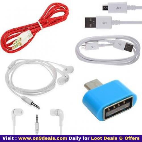 Eshopglee Aux Otg and Usb Cable With Free Headphone