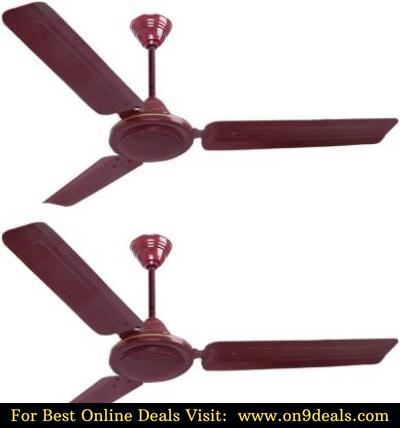 Flipkart SmartBuy Classic 1200 mm 3 Blade Ceiling Fan Pack of 2 @ Rs.925 Using SuperCoins