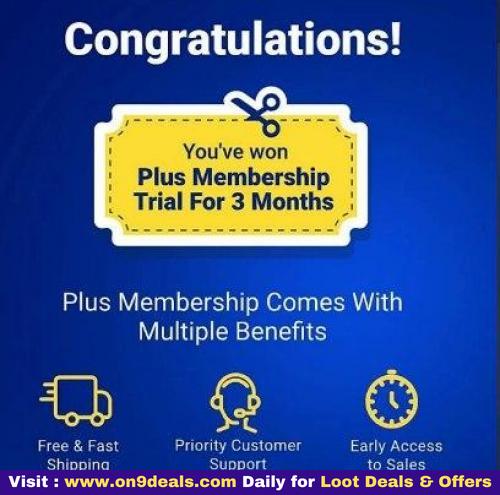 FREE Flipkart Plus Membership for 3 Months (Only for Students)