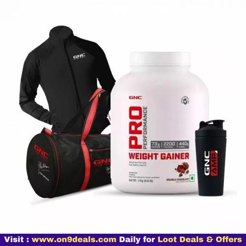 GNC Pro Performance Weight Gainer - 6.6 lbs, 3 kg + Gym Kit