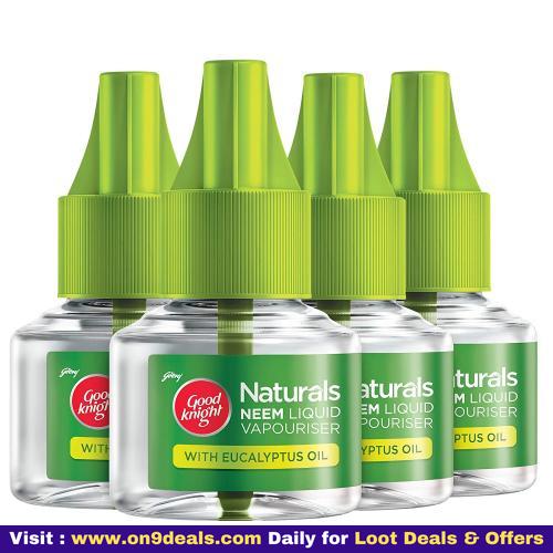 Good knight Naturals, 4 Refills – Neem Mosquito Repellent with 100% Natural Active Ingredients