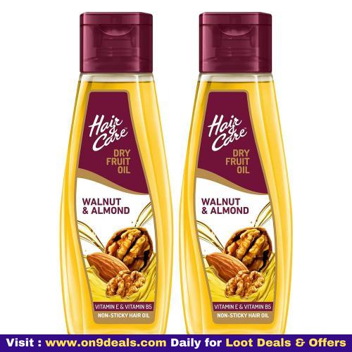 Hair & Care Walnut & Almond,Non-Sticky Hair Oil, 500 ml (Pack of 2)
