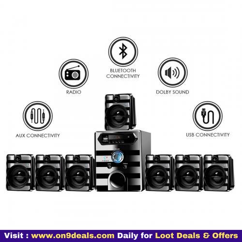 I KALL IK8888 7.1 Home Theater System with Bluetooth, Aux, USB and FM Connectivity