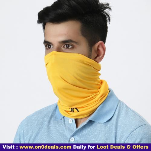 JA Unisex Yellow Head Wrap Bandana (Free Size)