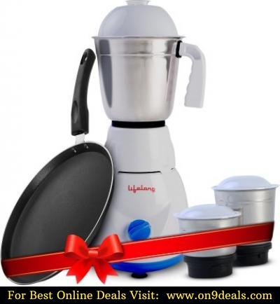 Lifelong LLCMB03 500 W Mixer Grinder 3 Jars & Non Stick Tawa Super Combo