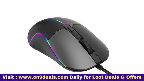 Live Tech Bold Gaming Mouse with 6 RGB Lighting Mode + On/Off, 7 Programmable Button Sensor 6400 DPI