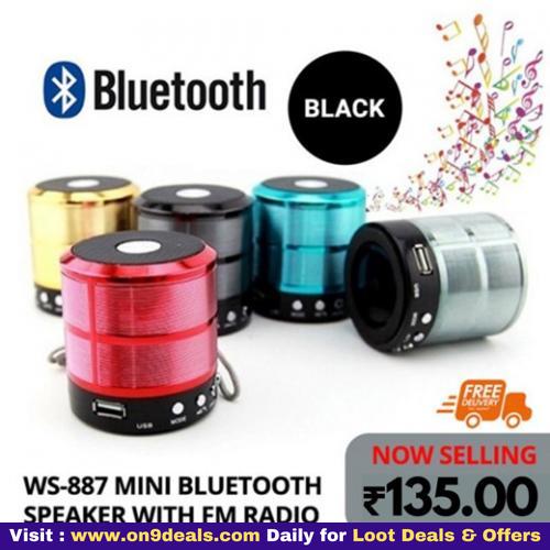 Mini Bluetooth Speaker with FM Radio Memory Card Slot USB Pen Drive Slot