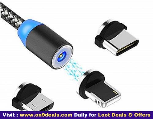 Multi 3-in-1 Cable Magnetic Charging USB Cable with LED for Android