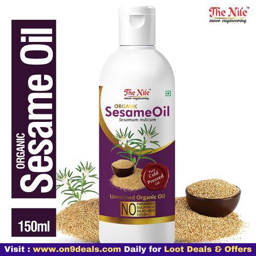 The Nile Organic Sesame Oil Pure Cold Pressed Oil For Hair, Body, Skin Care, Massage Hair Oil, 150 Ml