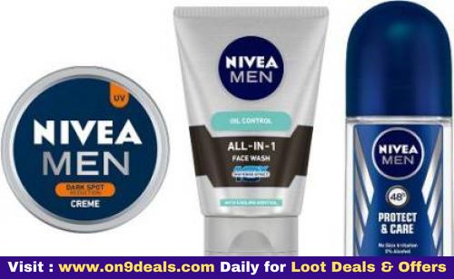NIVEA MEN MEN Dark Spot Reduction Creme All In One Face Wash Protect & Care Roll On