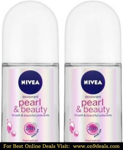 NIVEA PEARL AND BEAUTY Deodorant Roll-on - For Women Pack of 2