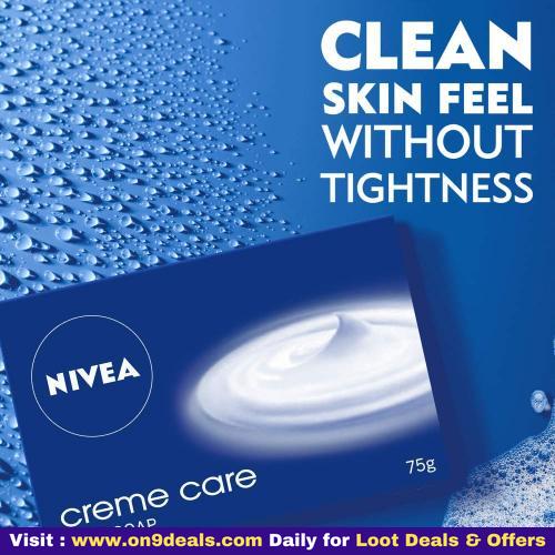 NIVEA Soap Creme Care For Hands And Body 75g (4 Pieces)