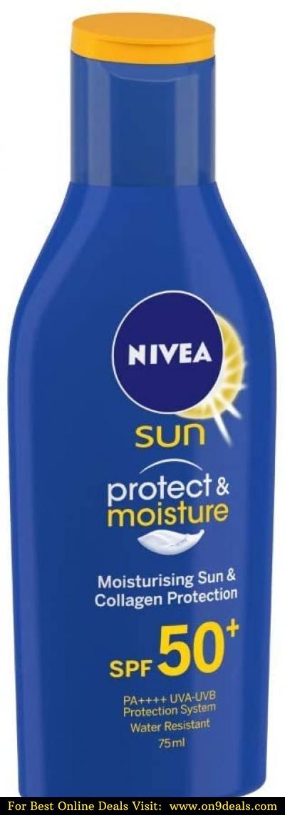 NIVEA Sun Lotion, SPF 50, with UVA & UVB Protection, Water Resistant Sunscreen 75 ml
