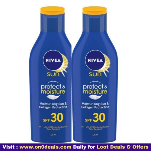 NIVEA Sun Moisturising Lotion SPF 30, 125ml (Pack of 2)
