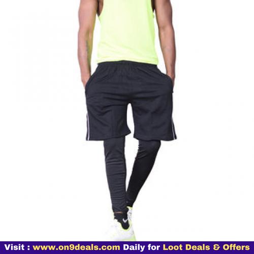 NSZO SOLID Cotton Blend Men Black Shorts