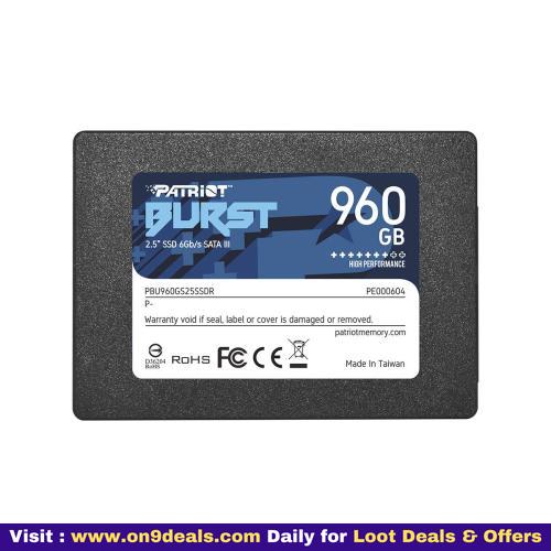 Patriot Memory Burst SSD 960GB SATA III Internal Solid State Drive 2.5