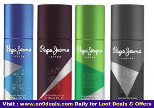 Pepe Jeans Lets Have Fun Life Is Now Deodorant Spray - For Men Pack of 4
