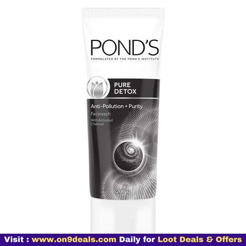 POND'S Pure White Anti Pollution Activated Charcoal Face Wash, 200 g