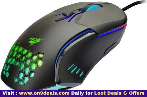 Redgear A-15 Wired Gaming Mouse with RGB, Semi-Honeycomb Design and Upto 6400 dpi