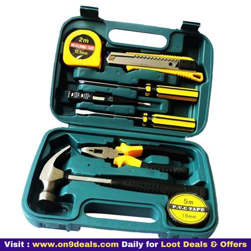 Sankirtan 9 Pcs in 1 Household and Electrical Repair Full Tool Kit Set for Emergency Uses