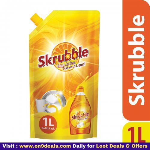 Skrubble High Action Dishwash Liquid - 1ltr Refill Pouch