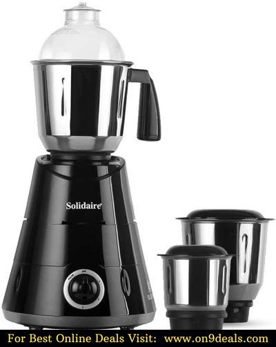 Solidaire 750-Watt Mixer Grinder with 3 Jars