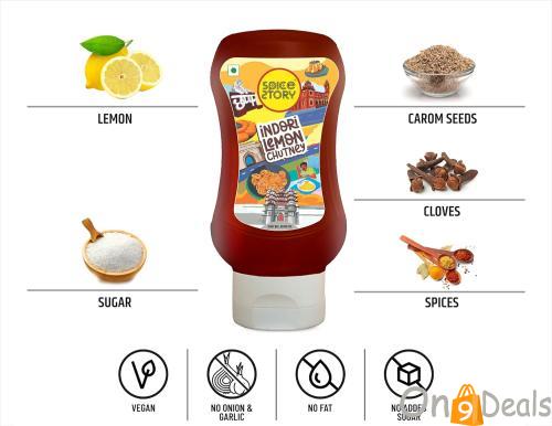 Spice Story Indori Lemon Chutney Chatpati Khatti Meethi Nimbu Chutney 350G