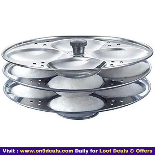 Stainless Steel Idli Stand idli Making Plates idli Maker Pot 3 Plate (12 idli)