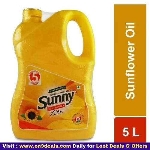 SUNNY Lite Sunflower Oil 5 Litres + 1 Kg Sugar @ Rs.820