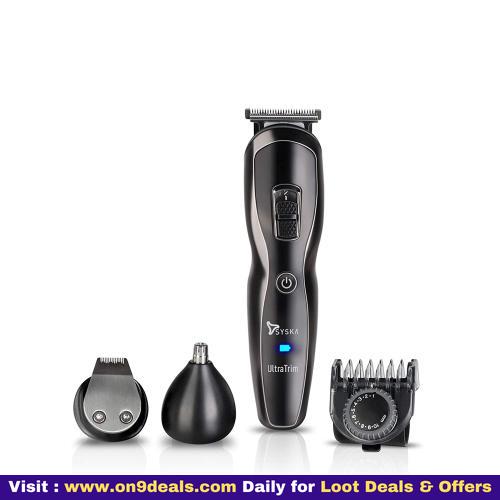 Syska Ht3333k Corded & Cordless Stainless Steel Blade Grooming Trimmer With 60 Minutes Working Time