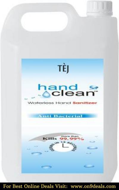 TEJ HAND CLEAN ( Waterless - 5Ltr) Hand Sanitizer Bottle  (5 L)