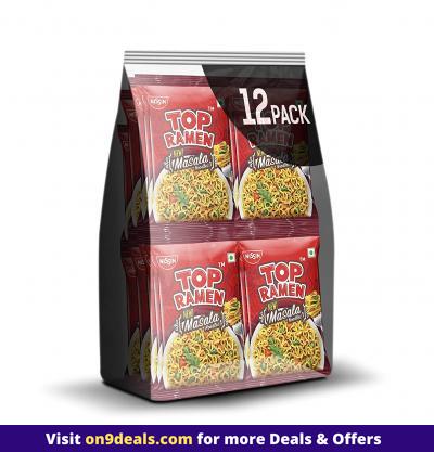Top Ramen Masala Noodles Pouch, 840 G (pack Of 12)