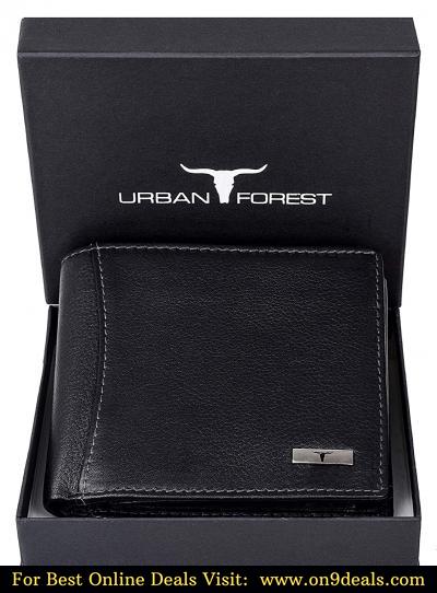Urban Forest Oliver RFID Blocking Black Leather Wallet for Men
