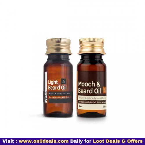 Ustraa 2020 Bestseller Pack Beard Oil 4x4 35 ml and Anti Dandruff Shampoo 200 ml