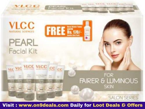 VLCC Pearl Premium Facial Kit with FREE Rose Water Toner