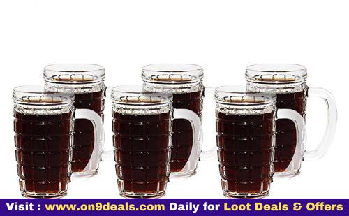 Yera Fructose Beer Mugs, 290 ml, 6 Piece